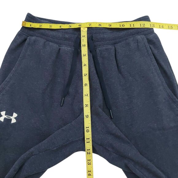 Under Armour Sweatpants Mens Medium Navy Fleece Loose Cotton Blend Athleisure - Picture 11 of 12